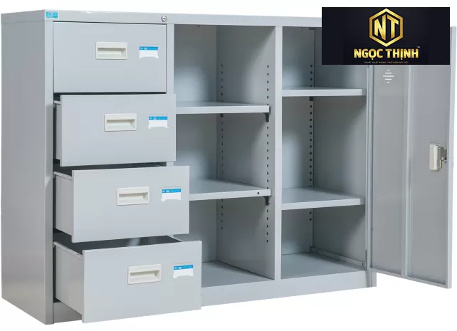 Tủ sắt sơn tĩnh điện 3 khoang TU118-4D